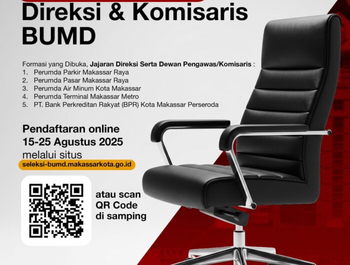 Pemkot Makassar Buka Pintu Cari Nahkoda Baru BUMD, Mulai Tanggal 15-25 Agustus